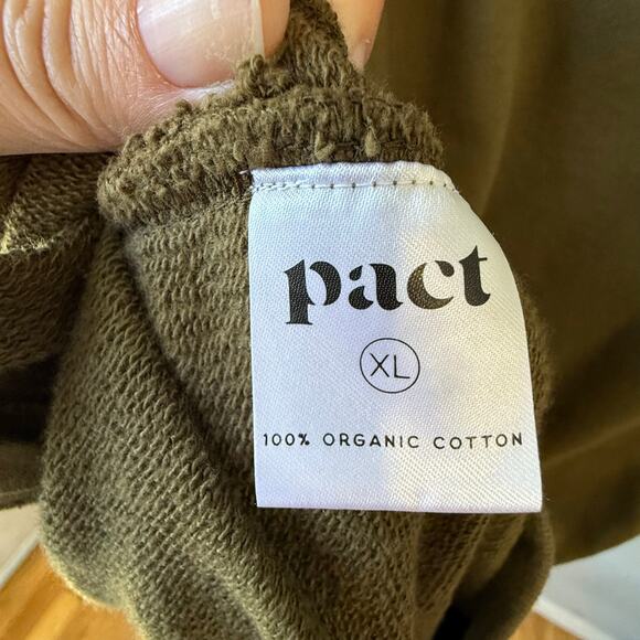 pact The Downtime Organic Cotton Sweatshirt Dress Green Size XL Sustainable - Picture 4 of 6